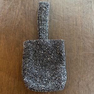 Moyna Mini Elegant Black Beaded Women's Hand Bag